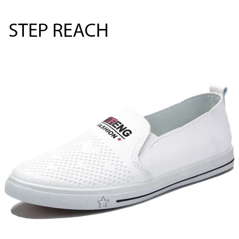 STEPREACH Brand shoes woman flats women zapatos mujer pu leather basic adult slip-on round toe casual solid Black WHite rubber
STEPREACH Brand shoes woman flats women zapatos mujer pu leather basic adult slip-on round toe casual solid Black WHite rubber