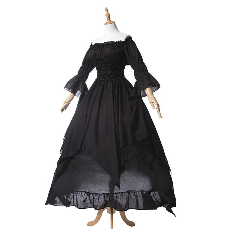 Noble Women Renaissance Medieval Dress Fairy Princess Off Shoulder Long Chemise Ruffle Tiered Costume
Noble Women Renaissance Medieval Dress Fairy Princess Off Shoulder Long Chemise Ruffle Tiered Costume