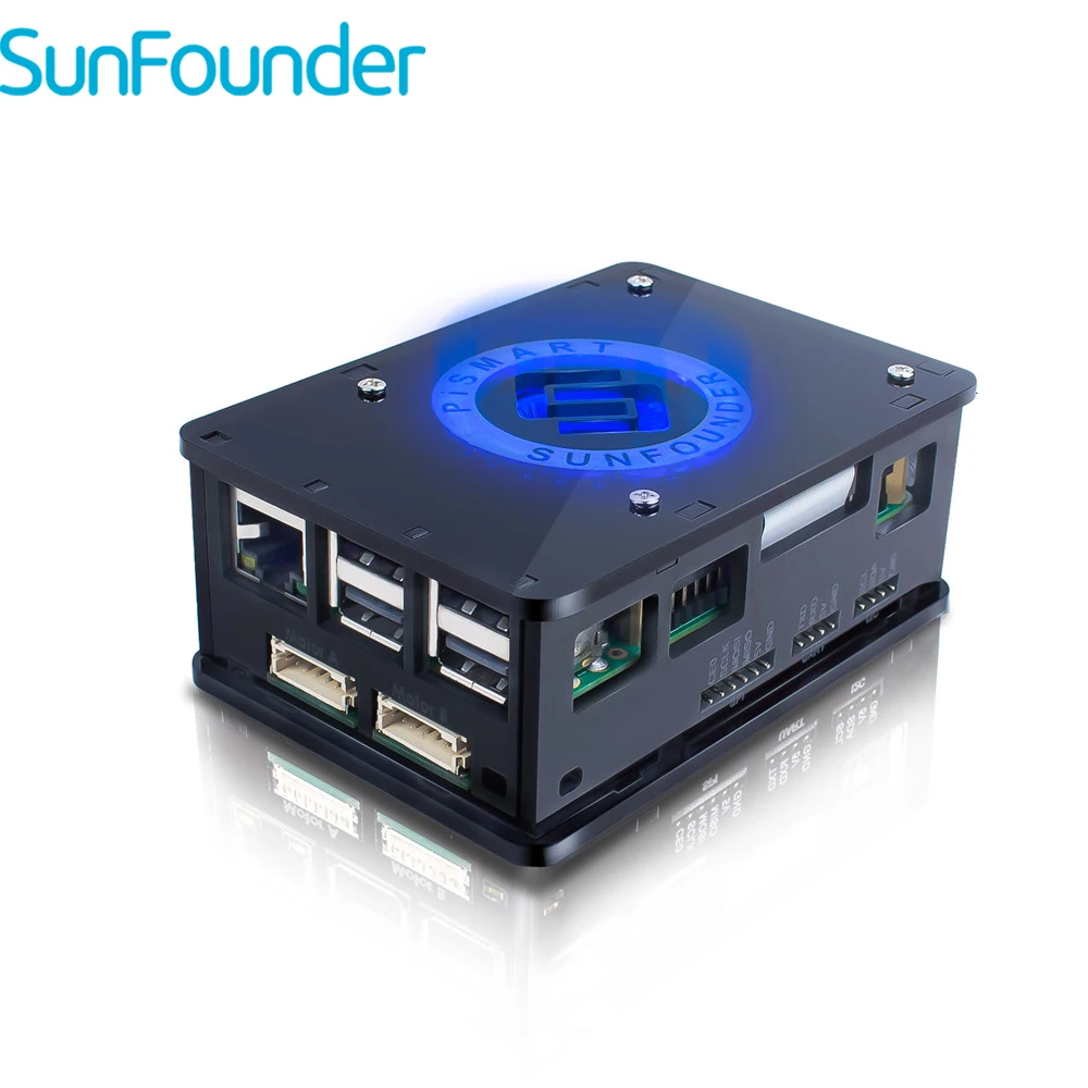 SunFounder Raspberry Pi 3 Robot Kit Pismart Box Speech Recognition Control Driving 8 Servos 2 Motors with Raspberry Pi 3
SunFounder Raspberry Pi 3 Robot Kit Pismart Box Speech Recognition Control Driving 8 Servos 2 Motors with Raspberry Pi 3