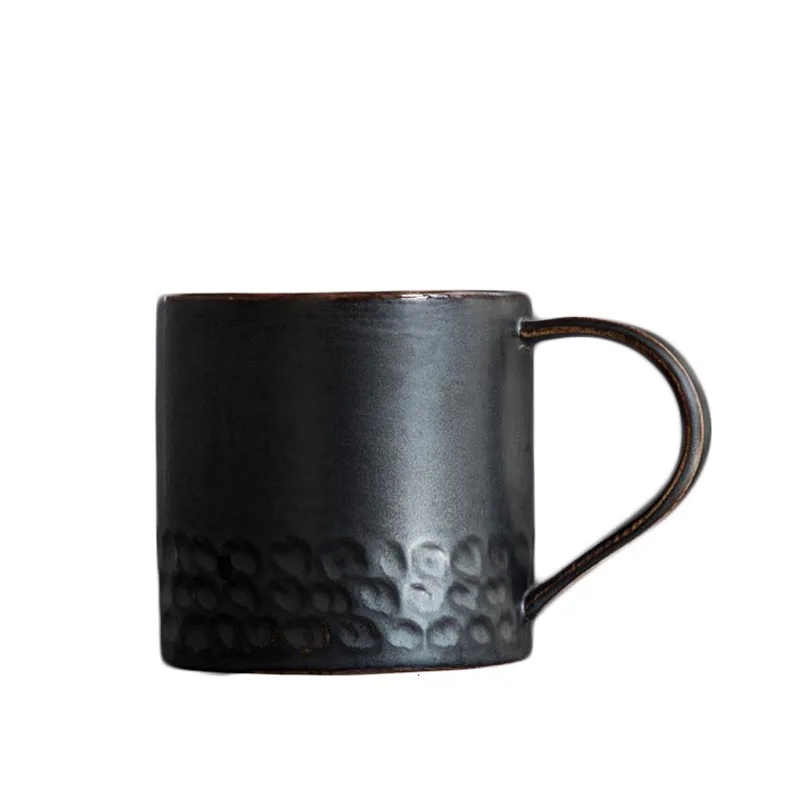 

250 мл черный дзен японский стиль капучино кофейная чашка Ручная работа керамическая грубая керамика кофейная кружка чай молочная вода круж...