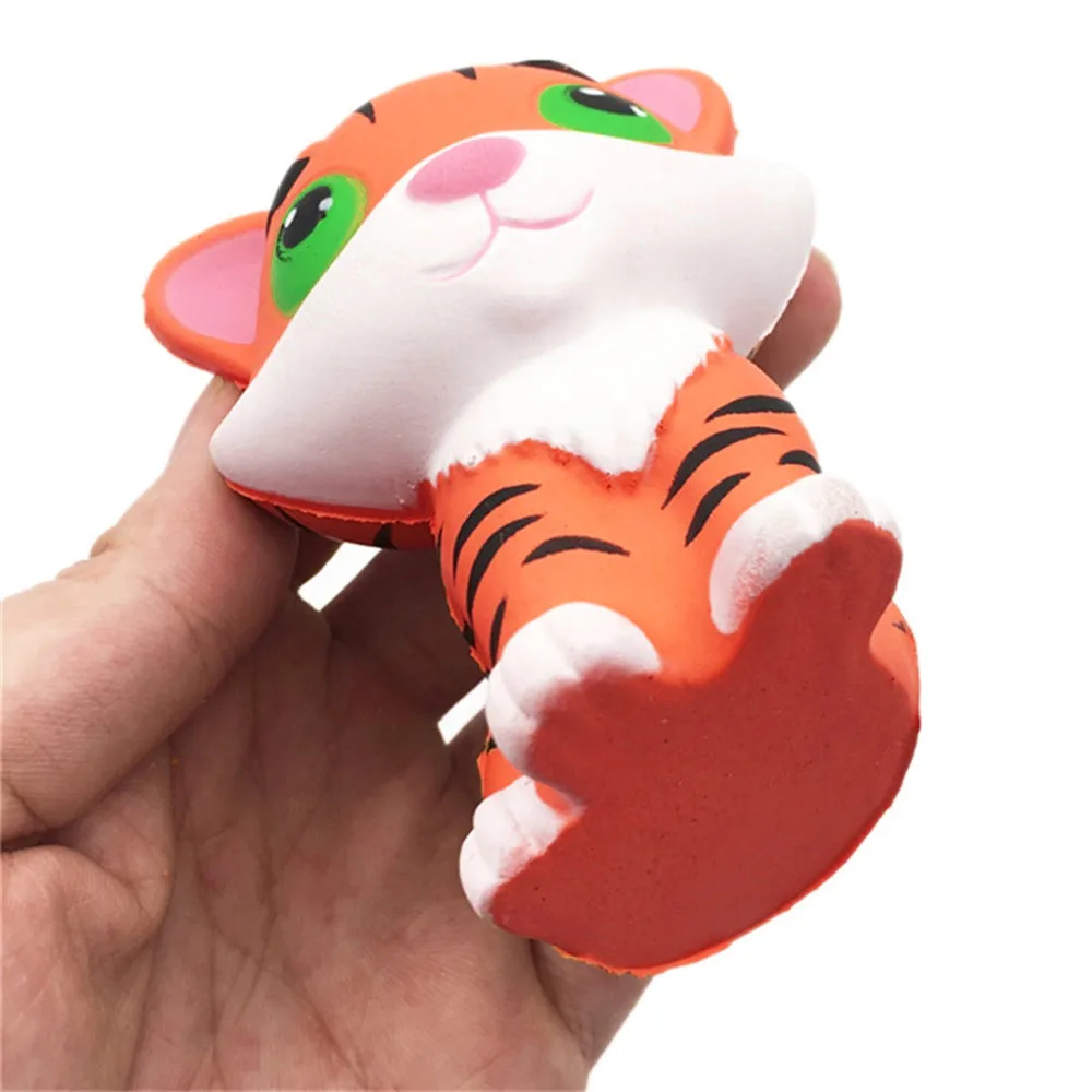 Мягкие и милые Squishies CuteTiger для сжимания медленно распрямляющаяся крем