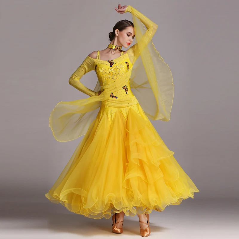 Ballroom Dress Long Sleeve Rhinestone Hand Embroidery Standard Dance Dresses Waltz Costume Ballroom Dance Wear Women DNV10229
Ballroom Dress Long Sleeve Rhinestone Hand Embroidery Standard Dance Dresses Waltz Costume Ballroom Dance Wear Women DNV10229