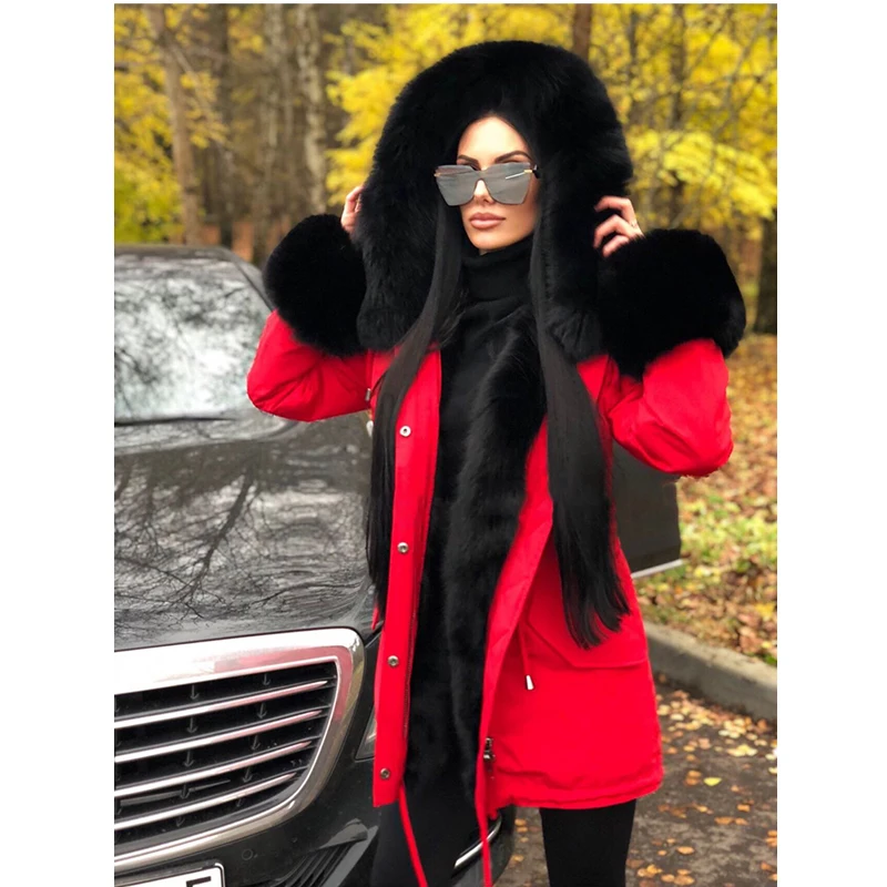 FURSARCAR New Fashion Natural Fox Fur Collar And Hood Red Jacket Thick Rabbit Lining Parkas Women Winter Fur Parka Good Qualit
FURSARCAR New Fashion Natural Fox Fur Collar And Hood Red Jacket Thick Rabbit Lining Parkas Women Winter Fur Parka Good Qualit