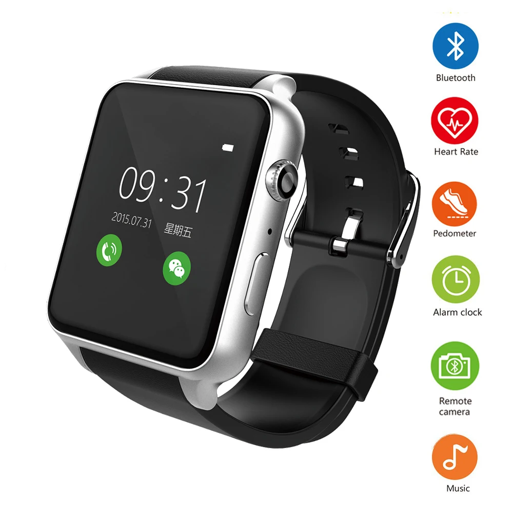 Смарт часы Bluetooth GT88 Smartwatch Поддержка sim карта TF Для мужчин Шагомер сердечного ритма