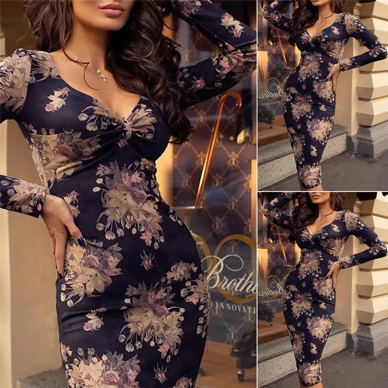 Hirigin Sexy Women Summer Dress Casual Vintage Bow Long Sleeve Slim Fit Knee-Length Deep V-Neck Floral Cocktail Party Clubwear
Hirigin Sexy Women Summer Dress Casual Vintage Bow Long Sleeve Slim Fit Knee-Length Deep V-Neck Floral Cocktail Party Clubwear