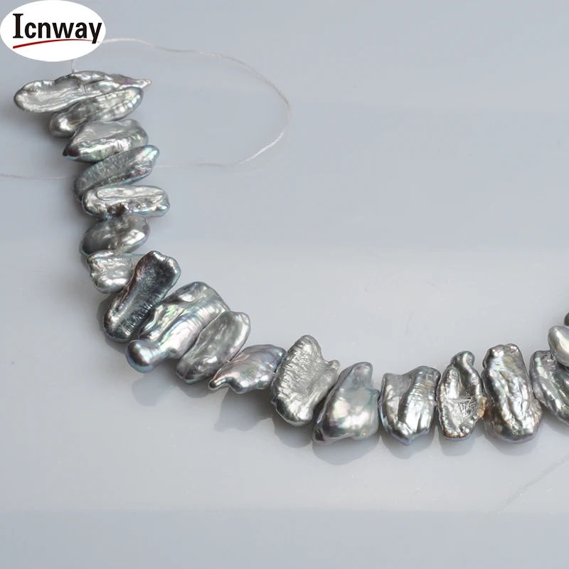 Natural AA biwa gray Freshwater Pearl 8*14mm 15inches DIY necklace bracelet earring FreeShipping Wholesale
Natural AA biwa gray Freshwater Pearl 8*14mm 15inches DIY necklace bracelet earring FreeShipping Wholesale