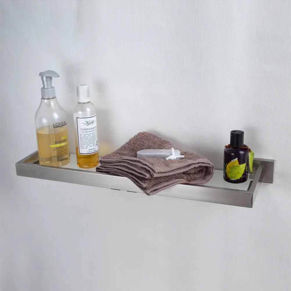 Leyden Brushed Bathroom Shelf 304 Stainless Steel Wall Mounted Glass Single Tier Dressing Table Bathroom Accessories
Leyden Brushed Bathroom Shelf 304 Stainless Steel Wall Mounted Glass Single Tier Dressing Table Bathroom Accessories