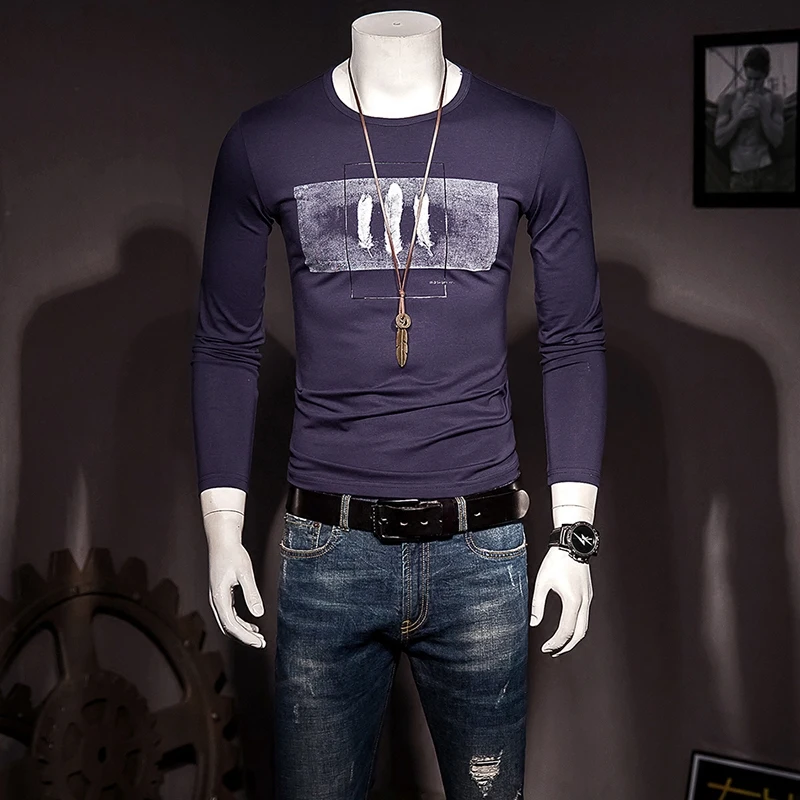 Autumn Long Sleeves T-shirt Men's Mercerized Cotton Round Neck Large T-shirt Printing Trend Men's Underwear T-shirt
Autumn Long Sleeves T-shirt Men's Mercerized Cotton Round Neck Large T-shirt Printing Trend Men's Underwear T-shirt