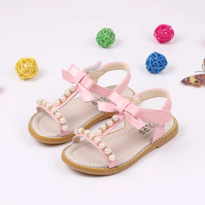 Сандалии для девочек 2018 Лето Новые детские модные туфли принцессы сандалии с