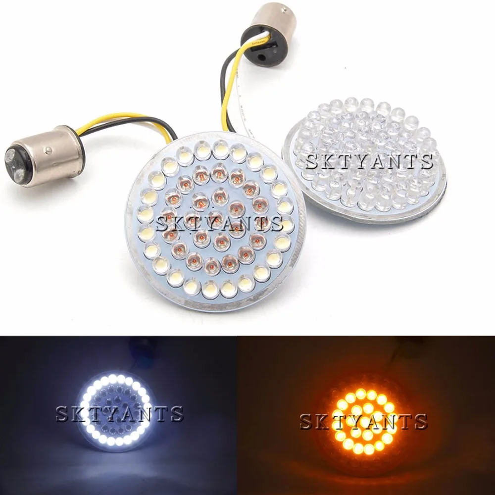 2 inch LED Turn Signals Motorcycle LED 2" Turn Signal Light White/ Amber for 1157 Bullet Style Inserts
2 inch LED Turn Signals Motorcycle LED 2" Turn Signal Light White/ Amber for 1157 Bullet Style Inserts