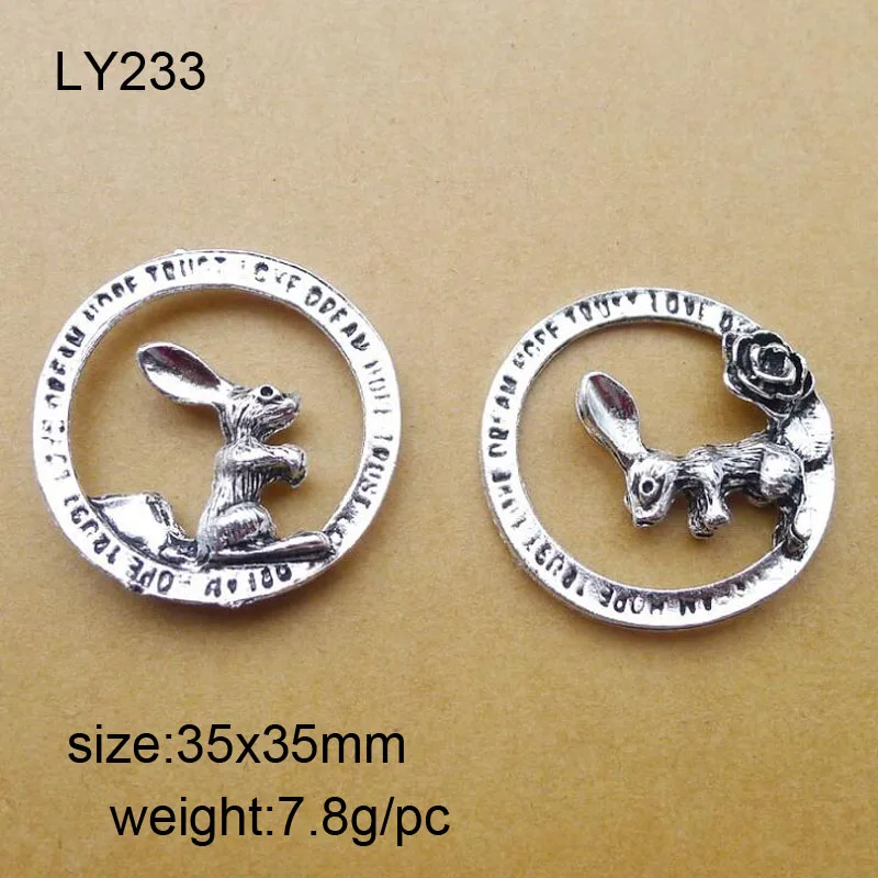 35x35mm Antique Silver Zinc Alloy Rabbit Charms Pendant Fit For Jewelry Making 15PCS
35x35mm Antique Silver Zinc Alloy Rabbit Charms Pendant Fit For Jewelry Making 15PCS