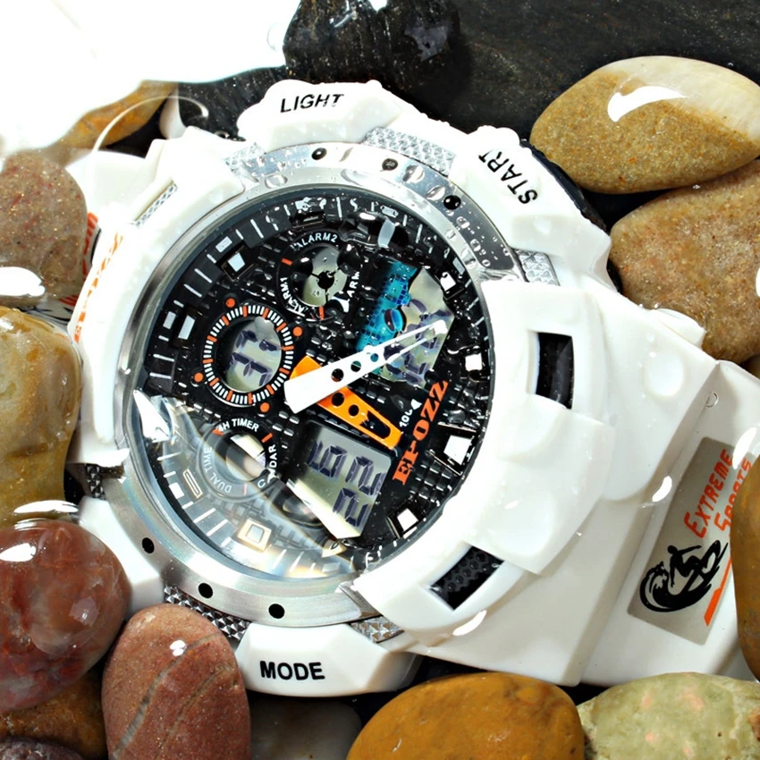 EPOZZ Relojes hombre 2016 роскошные g стиль Кварцевые Цифровые Военные часы с shock мужские diver