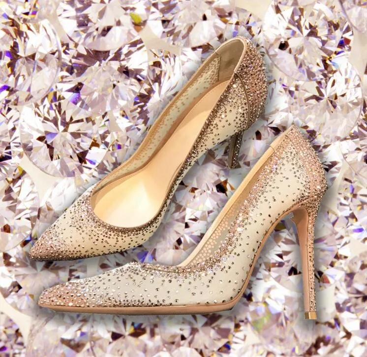 Cheap Bling Bling Crystal Wedding Shoes Bride Mesh Rhinestone Patchwork Dress Pumps Champagne Black Glittering Heels Pump Shoes
Cheap Bling Bling Crystal Wedding Shoes Bride Mesh Rhinestone Patchwork Dress Pumps Champagne Black Glittering Heels Pump Shoes