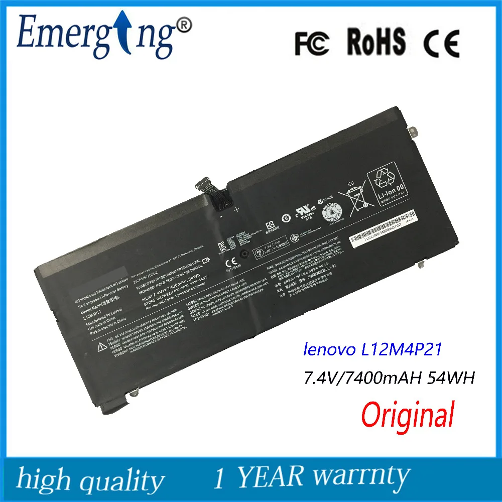 7 4 V 54Wh новый оригинальный аккумулятор для ноутбука Lenovo YOGA2 13 дюймов L12M4P21 21CP5/57/128-2 |