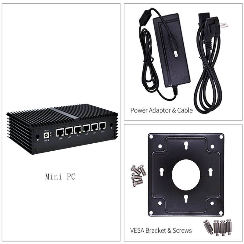 Intel Celeron 3855U Mini PC 6 Lan AES-NI Router Firewall X86 Desktop PC Windows 10 Linux Ubuntu Fanless Industrial Micro PC
Intel Celeron 3855U Mini PC 6 Lan AES-NI Router Firewall X86 Desktop PC Windows 10 Linux Ubuntu Fanless Industrial Micro PC