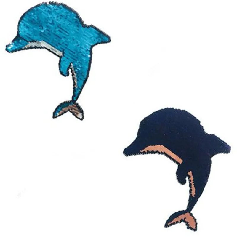 ShinEquin Diy 27cm dolphin flip the double sided Patches for clothing Reversible change color sequins Patch T-shirt Girl Sticker
ShinEquin Diy 27cm dolphin flip the double sided Patches for clothing Reversible change color sequins Patch T-shirt Girl Sticker