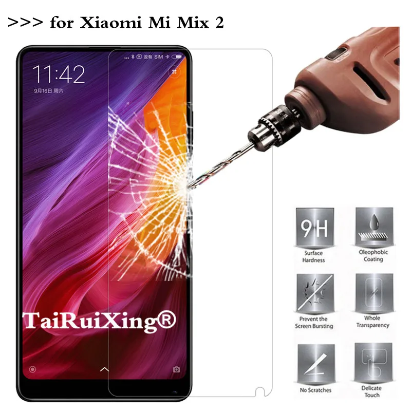 Закаленное Стекло для Xiaomi Mix 2 Экран протектор 2.5D 0.26 мм 9 H Защитная пленка