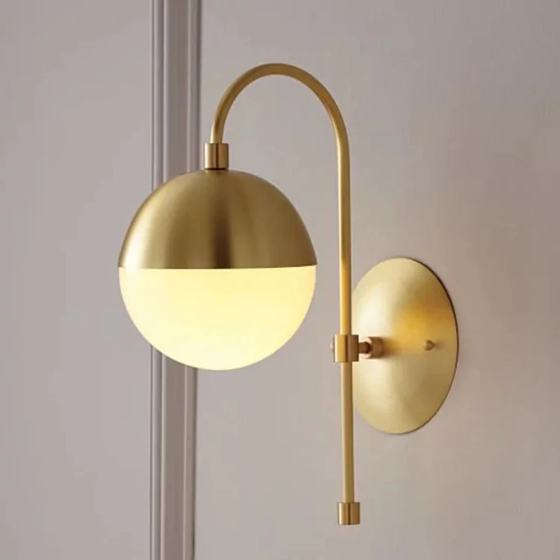 Nordic Copper Wall Lamp Modern Bedroom Glass Ball Wall Sconce Bathroom Mirror Light Living Room Bedside Aisle Luminary
Nordic Copper Wall Lamp Modern Bedroom Glass Ball Wall Sconce Bathroom Mirror Light Living Room Bedside Aisle Luminary