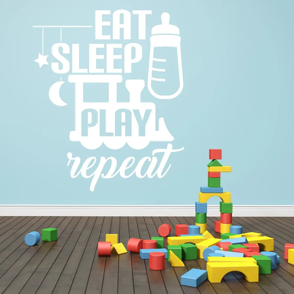 Kids Nursery Room Wall Decal Quotes Eat Sleep Play Repeat Vinyl Wall Stickers For Kids Room Playroom Baby Gift Art Mural DIYSY29
Kids Nursery Room Wall Decal Quotes Eat Sleep Play Repeat Vinyl Wall Stickers For Kids Room Playroom Baby Gift Art Mural DIYSY29