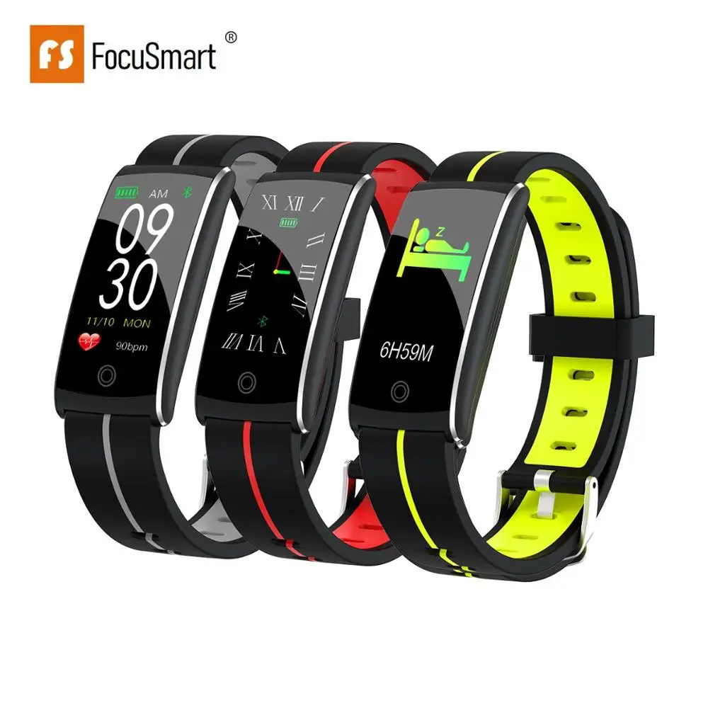 Focussmart IP67 смарт браслет F10 + Водонепроницаемый сердечного ритма крови Давление