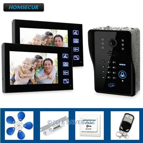 HOMSECUR 7-дюймовая система для домофона, 1 клавиатура, камера, 2 монитора, пульт дистанционного управления, брелоки, 1 замок
HOMSECUR 7-дюймовая система для домофона, 1 клавиатура, камера, 2 монитора, пульт дистанционного управления, брелоки, 1 замок