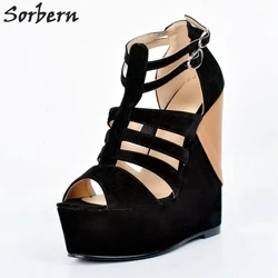 Sorbern Women Shoes Sandals High Heel Plus Size Wedges Shoes For Women Buckle Strap Peep Toe Sandalias Mujer 2018 New Arrive
Sorbern Women Shoes Sandals High Heel Plus Size Wedges Shoes For Women Buckle Strap Peep Toe Sandalias Mujer 2018 New Arrive