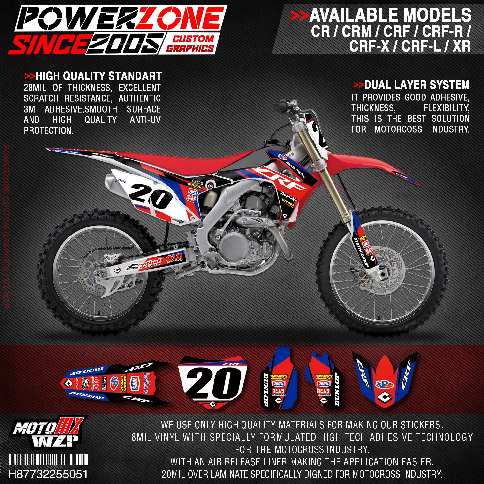 Персонализированные графические фоны PowerZone Team, наклейки 3M, Набор наклеек для HONDA CRF250R 2010-2013 CRF450R 2009-2012 051
Персонализированные графические фоны PowerZone Team, наклейки 3M, Набор наклеек для HONDA CRF250R 2010-2013 CRF450R 2009-2012 051