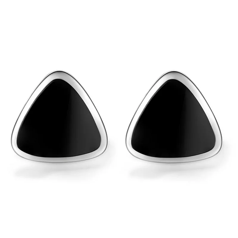 100% 925 sterling silver fashion high quality black Triangle ladies'stud earrings wholesale jewelry women birthday gift cheap
100% 925 sterling silver fashion high quality black Triangle ladies'stud earrings wholesale jewelry women birthday gift cheap