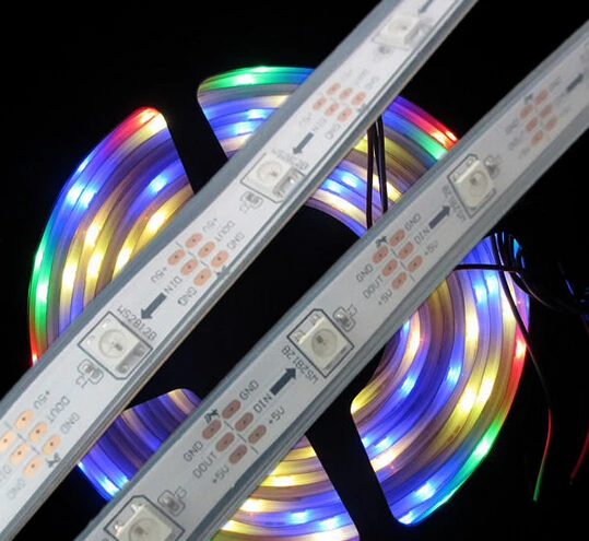 Акция! 5 м 30 пикселей/м светодиодный 150 SMD RGB встроенный WS2812B белый/черный PCB