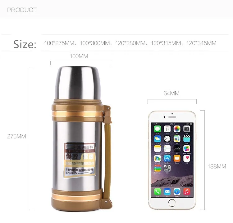 Big Thermos Water Bottle Flask Stainless Steel Metal Outdoor Travel Sport Vacuum Flasks Men 1000ml/1200ml/1500ml
Big Thermos Water Bottle Flask Stainless Steel Metal Outdoor Travel Sport Vacuum Flasks Men 1000ml/1200ml/1500ml