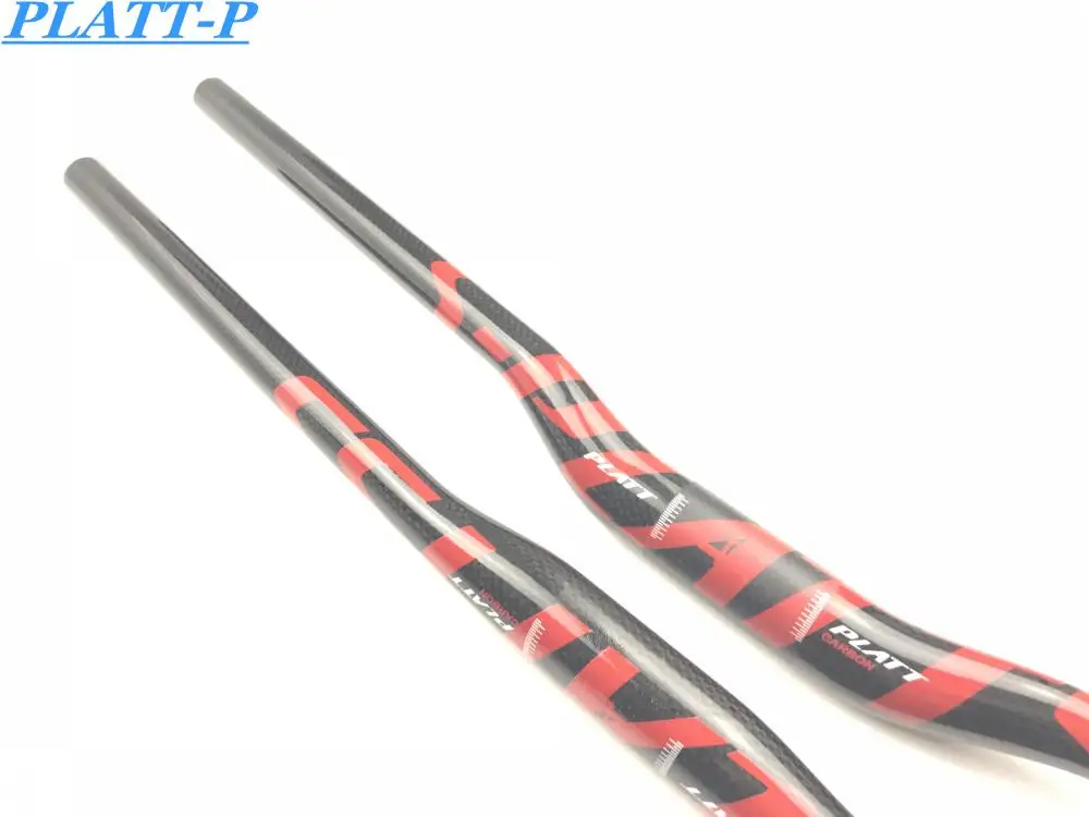 PLATT-P Carbon handlebar mountain bike bicycle handlebar carbon handlebar MTB 3k glossy 31.8*600-760mm swallow-shaped handlebar