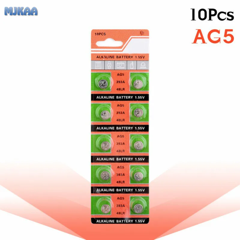10pcs/pack AG5 LR754 393 Button Batteries SR754 193 Cell Coin Alkaline Battery 1.55V 393A 48LR G5A For Watch Toys Remote
10pcs/pack AG5 LR754 393 Button Batteries SR754 193 Cell Coin Alkaline Battery 1.55V 393A 48LR G5A For Watch Toys Remote