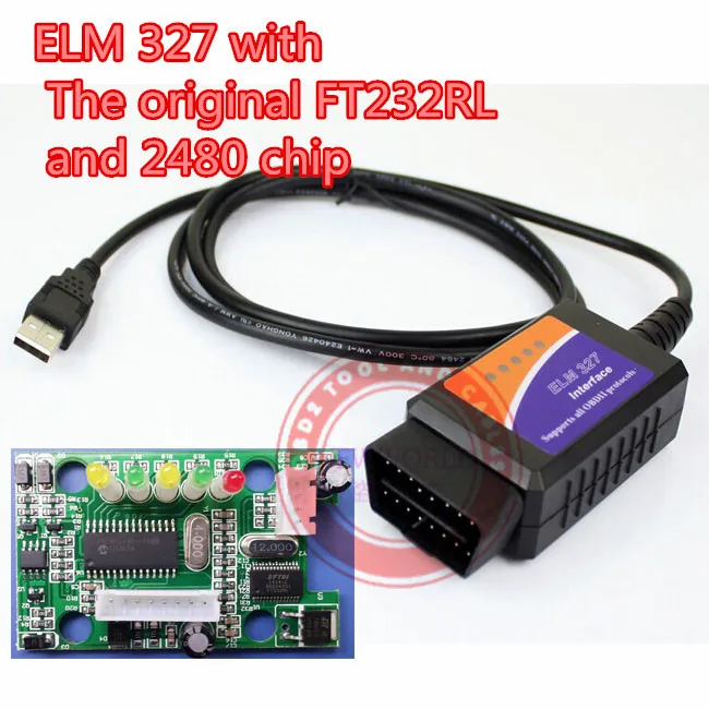 Elm 327 usb с оригинальным чипом FT232RL и PIC18F2480 программное обеспечение elm327 obd сканер|327