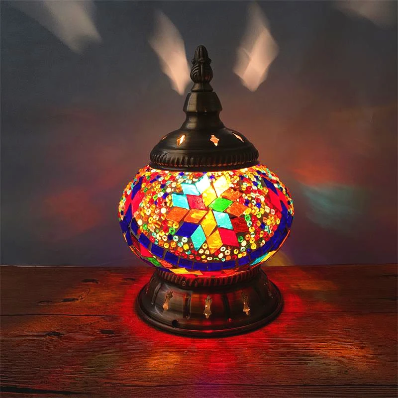 Мозаичный стеклянный шар садовые огни меняющие цвет светодиодный фонарь на