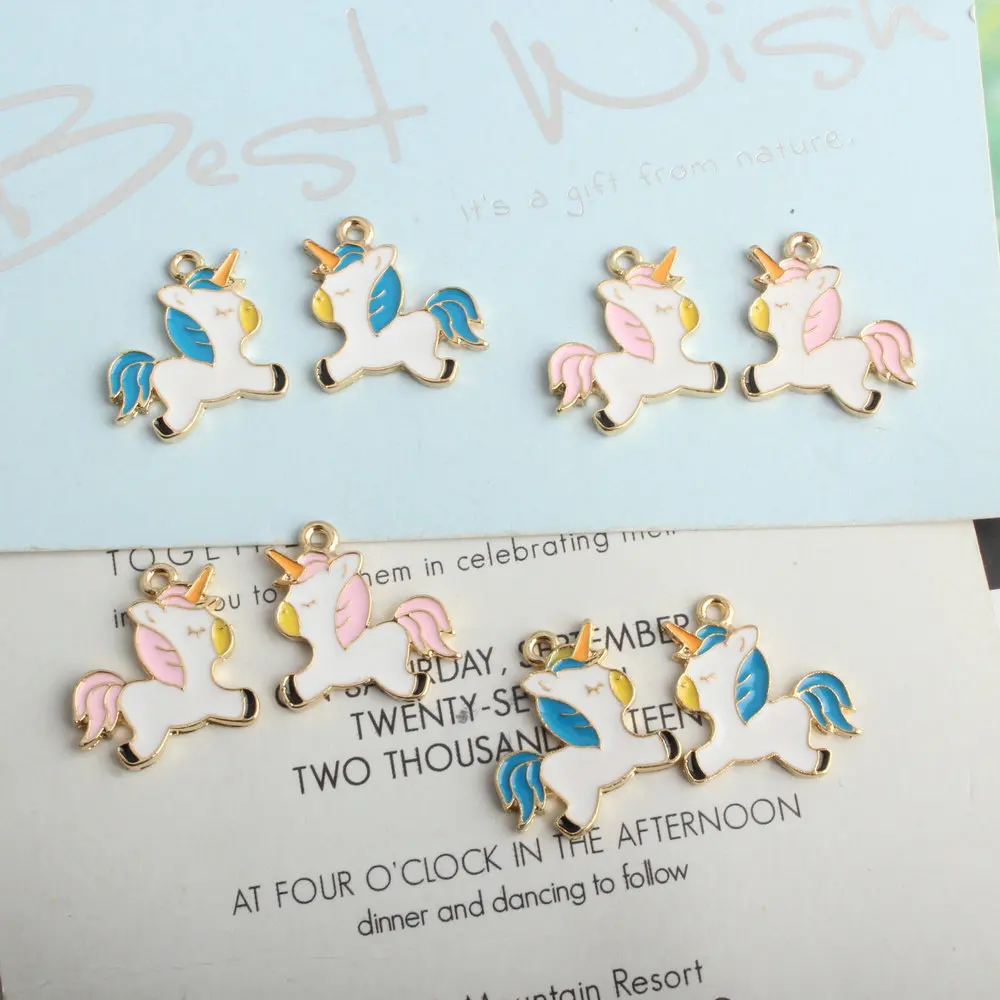 10pcs DIY Cartoon Alloy Enamel Unicorn Horse Charms For Women Jewelry Making Pendant Accessories
10pcs DIY Cartoon Alloy Enamel Unicorn Horse Charms For Women Jewelry Making Pendant Accessories