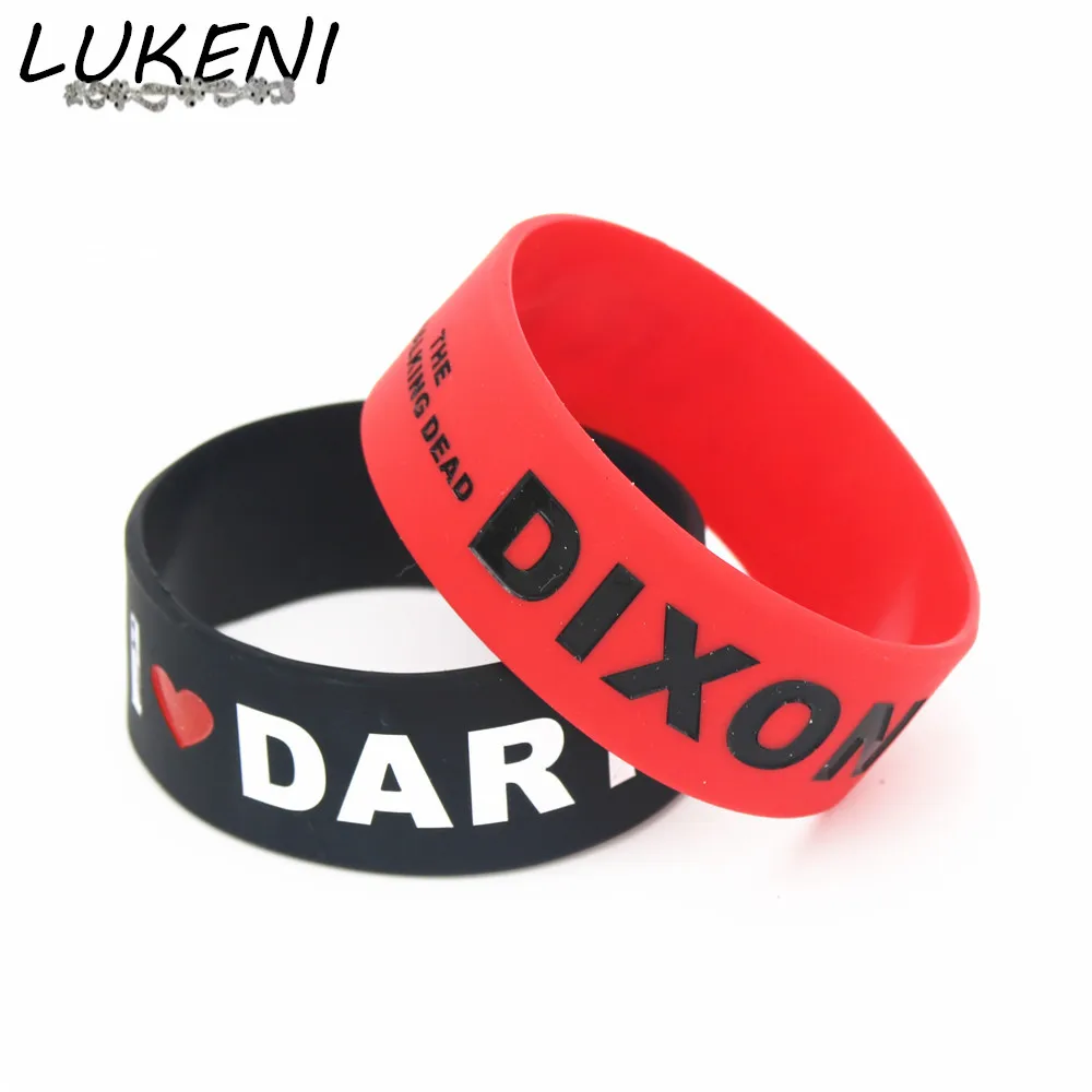 LUKENI 1 шт. I Love Daryl Dixon силиконовый браслет широкий черный красный Ходячие мертвецы