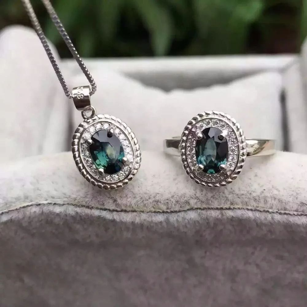 Natural blue sapphire stone wedding jewelry sets natural gemstone ring necklace earrings S925 silver Elegant Fashion Round
Natural blue sapphire stone wedding jewelry sets natural gemstone ring necklace earrings S925 silver Elegant Fashion Round
