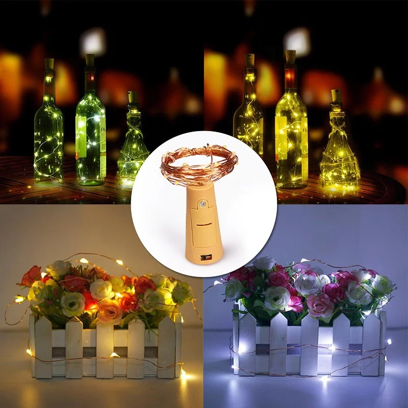 2M LED Garland Copper Wire Corker String Fairy Lights for Glass Craft Bottle New Year/Christmas/Valentines Wedding Decoration
2M LED Garland Copper Wire Corker String Fairy Lights for Glass Craft Bottle New Year/Christmas/Valentines Wedding Decoration