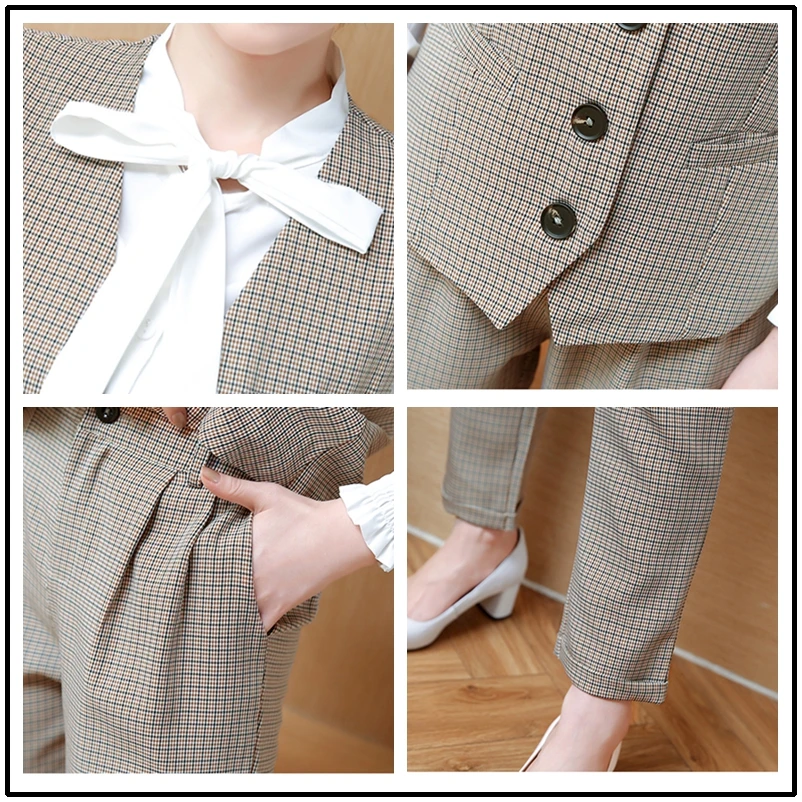 Stylish Plaid 3 Piece Set Women Trendy Women Suit Ensemble Femme Deux Pieces Ol Year-old Female Costume Conjunto Feminino
Stylish Plaid 3 Piece Set Women Trendy Women Suit Ensemble Femme Deux Pieces Ol Year-old Female Costume Conjunto Feminino