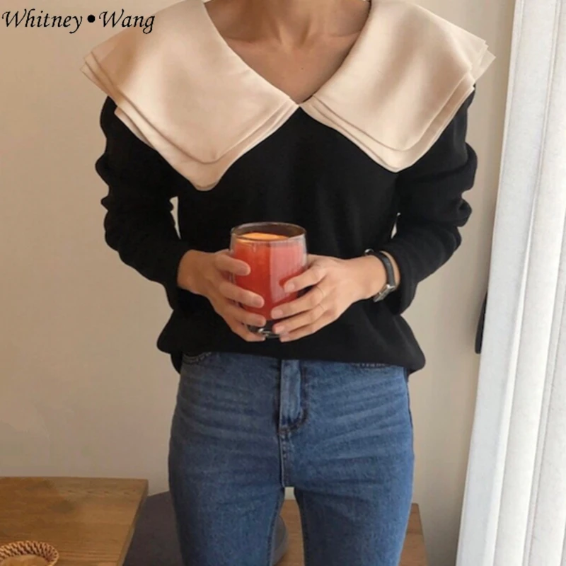 WHITNEY WANG 2019 весенне осенняя модная уличная Корейская стильная многослойная