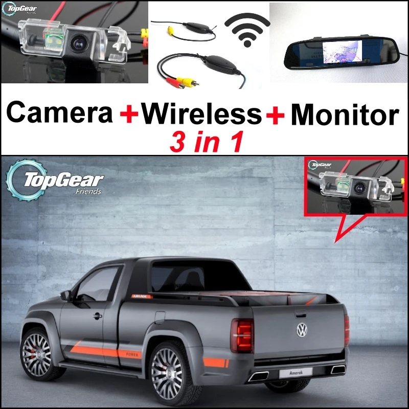 3 in1 Special Rear View Camera + Wireless Receiver + Mirror Monitor DIY Back Up Parking System For Volkswagen VW Amarok Robust
3 in1 Special Rear View Camera + Wireless Receiver + Mirror Monitor DIY Back Up Parking System For Volkswagen VW Amarok Robust