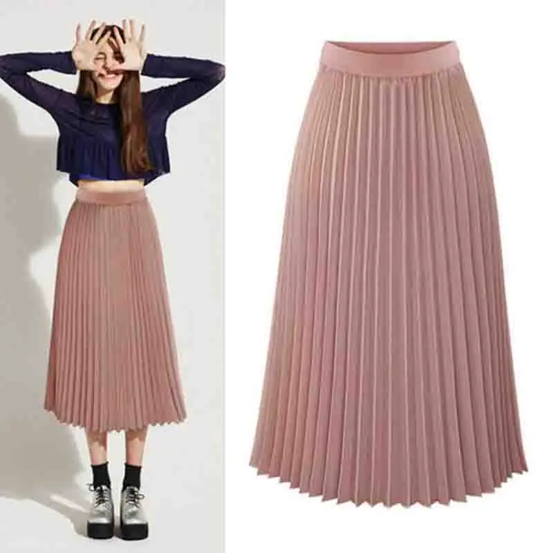 Half-length Skirt Women Spring Summer Pop-up European Street Style Medium Elastic Waist Chiffon Skirt Thin Pleated Skirt
Half-length Skirt Women Spring Summer Pop-up European Street Style Medium Elastic Waist Chiffon Skirt Thin Pleated Skirt