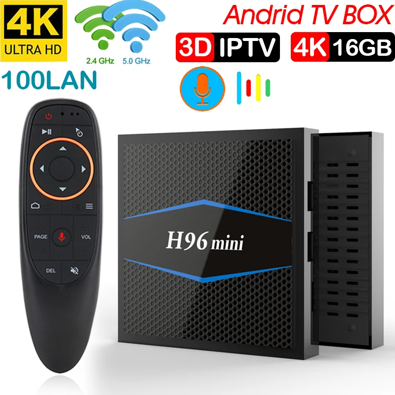 Фото Xinways h96 Мини ТВ приставка телеприставка android 7 1 Smart tv box управление речевой записью 2