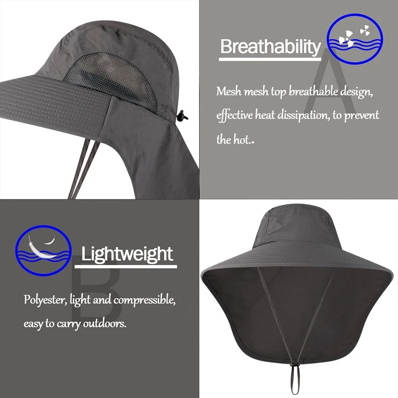 Outdoor fishing Flap Cap Wide Brim Sunshade Foldable Mesh Sweatband Neck Cover Bucket Hat camping hiking cap
Outdoor fishing Flap Cap Wide Brim Sunshade Foldable Mesh Sweatband Neck Cover Bucket Hat camping hiking cap