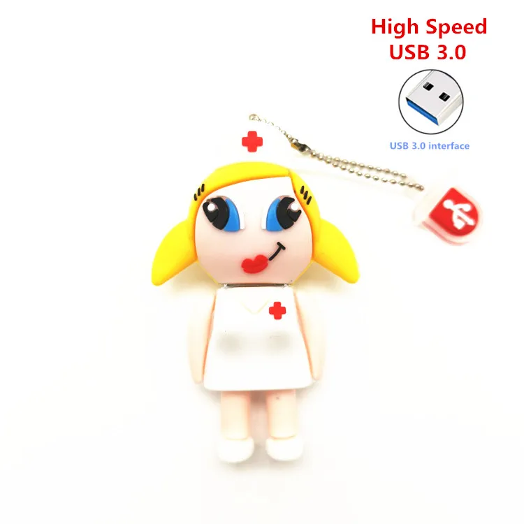 

High Speed USB 3.0 doctor Nurse Pendrive 4GB 8GB 16GB 32GB 64GB 128GB USB 3.0 Memory Pen Drive Stick USB Flash Drives gift