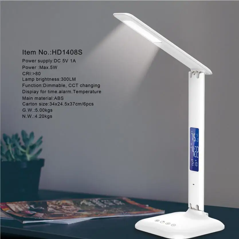 New LED desk lamp Student learning eye lamp Perpetual calendar USB1 hour timing dimming color led desk lamp
New LED desk lamp Student learning eye lamp Perpetual calendar USB1 hour timing dimming color led desk lamp