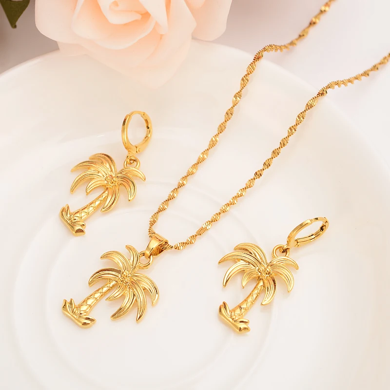 Gold Coco Tree Necklace Chain Earrings Pendant Fashion New Choker Jewelry Sets For Women Teens Girl Charms Holiday Jewelry
Gold Coco Tree Necklace Chain Earrings Pendant Fashion New Choker Jewelry Sets For Women Teens Girl Charms Holiday Jewelry