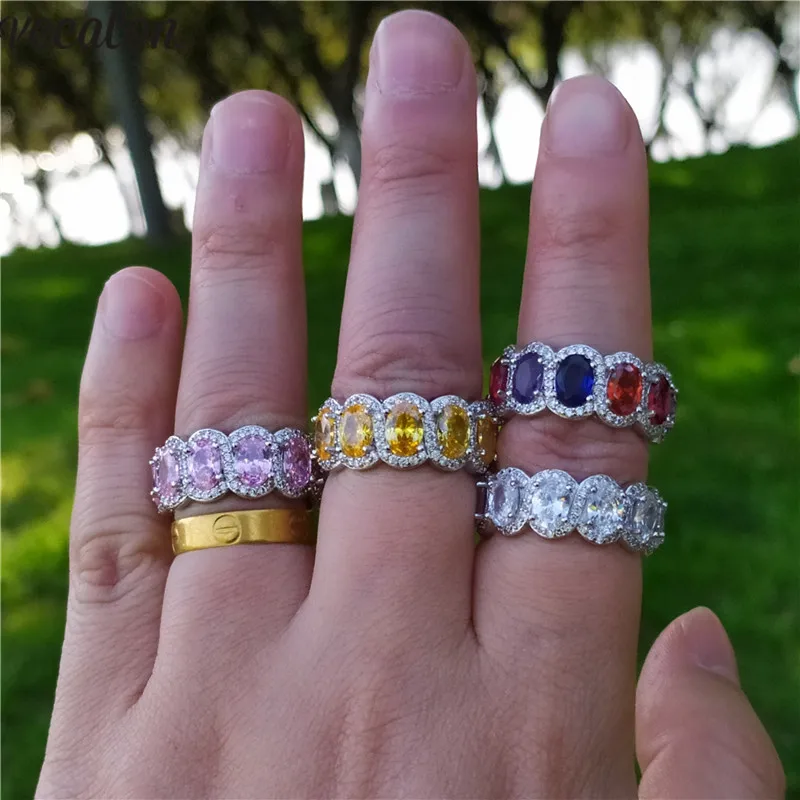 Vecalon Various cutting Eternity ring 925 Sterling Silver Mutilcolor AAAAA Cz wedding band rings For women Party Finger Jewelry
Vecalon Various cutting Eternity ring 925 Sterling Silver Mutilcolor AAAAA Cz wedding band rings For women Party Finger Jewelry