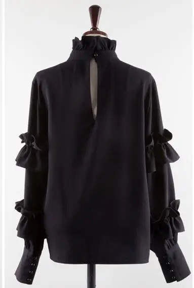 Ruffled Collar Women Blouse 2018 Korean Spring Fashion Black Chiffon Shirts Casual Long Sleeve Blusas
Ruffled Collar Women Blouse 2018 Korean Spring Fashion Black Chiffon Shirts Casual Long Sleeve Blusas