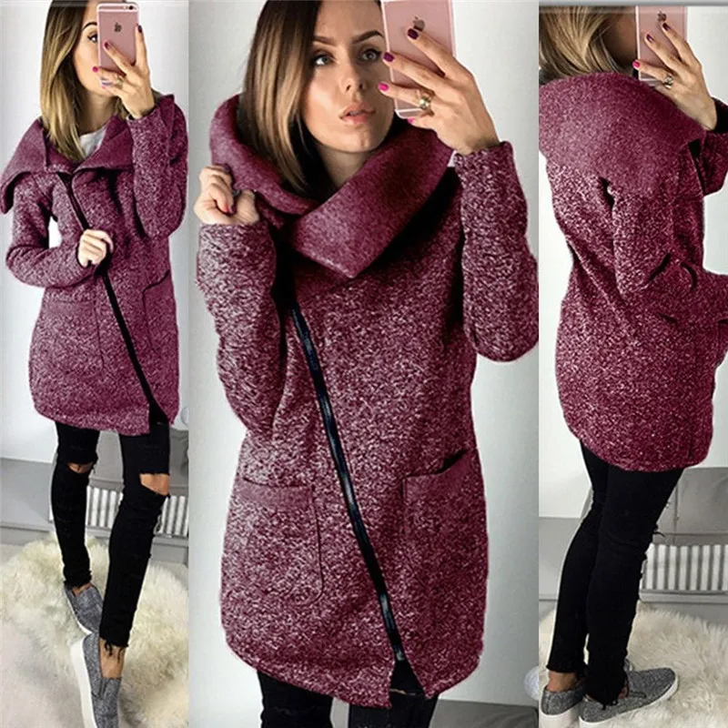 AKSLXDMMD Casual Large Size Women's Jacket 2019 New Autumn and Winter Oblique Zipper Pocket Mid-long Jackets and Coats LH956
AKSLXDMMD Casual Large Size Women's Jacket 2019 New Autumn and Winter Oblique Zipper Pocket Mid-long Jackets and Coats LH956
